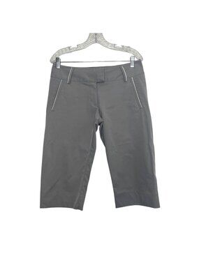 Adidas Cropped Golf Capri Pants Size 4 Gray Sports Activewear Summer